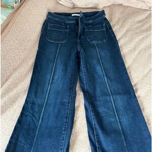 Lauren Conrad High Waisted Wide Leg Jeans.  Pockets in front and back.